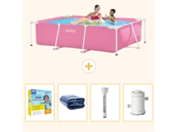 Intex Piscina Com Estrutura Retangular - 220x150x60 Cm - 5-peças S10