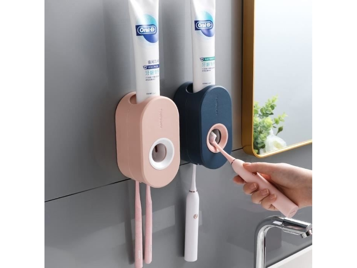 Dispensador Pasta Dentes Parede Ventosa Autoadesivo 2 Unidades