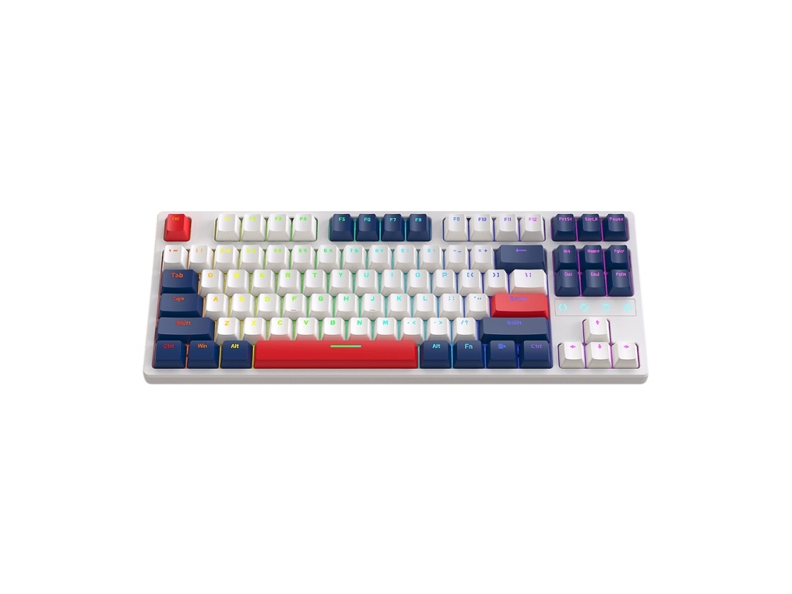 Lurelia Teclado Mecânico Gamer K87 Rgb Com Fio, Troca A Quente E Tecnologia Type-c, 87 Teclas, Switches Vermelhos E Amarelos