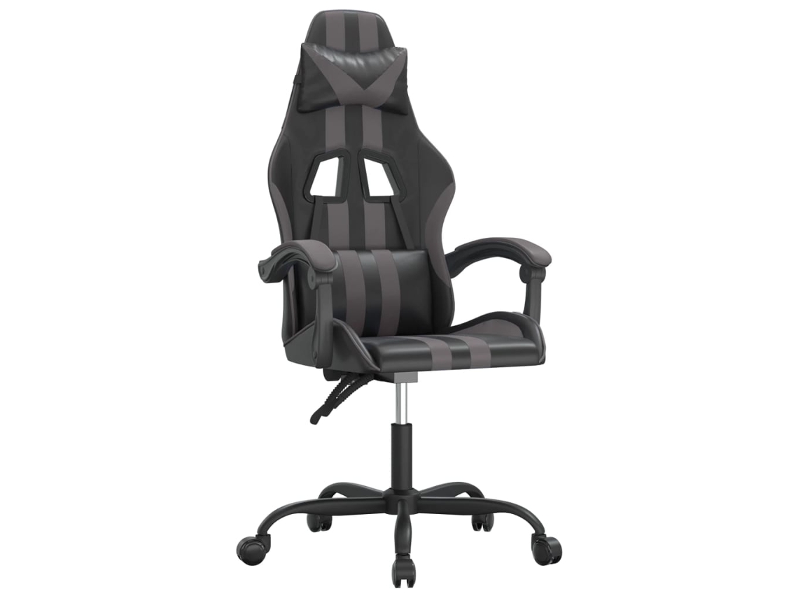 Cadeira de gaming VIDAXL Cinzeto Couro Artificial