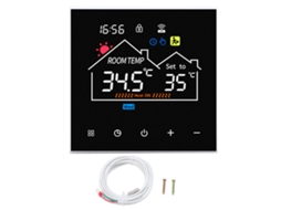 Termostato inteligente Wi-Fi (com visor LCD, 16A, compatível com diversos aparelhos de aquecimento)