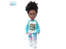 Boneca De Vinil De 35 Cm (14 Polegadas), Pele Negra Africana, Brinquedo Infantil, Bebê Realista.