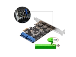 Adaptador De Cartão Usb 3.0 Com 2 Portas Internas De Conector 19pin Pci-e De Perfil Baixo