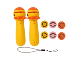2pcs Projetor de Tocha em Forma de Veado Amarelo Cute Projetor Flashlight Luz Noturna para Crianças S/MARCA