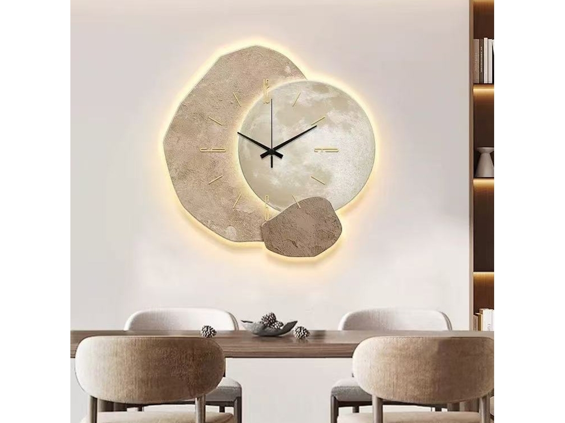 Relógio De Parede Led 3d Decorativo Com Iluminação Noturna - 30x30 Cm - Tommy01
