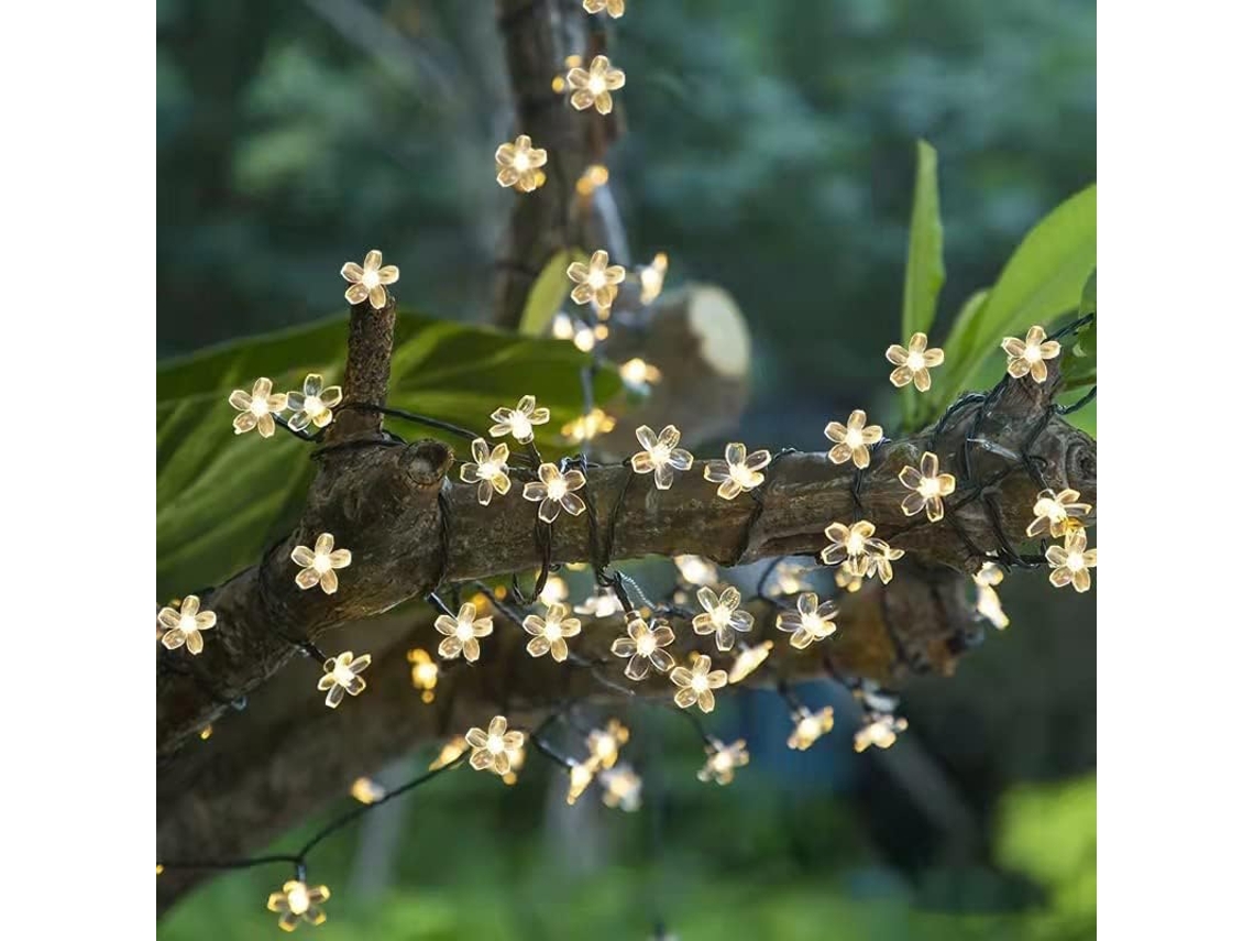 Cordão De Luzes Solares Led Para Decoração Interna E Externa,