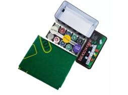 Conjunto De Fichas De Poker , Fichas Profissionais De Cassino, 4 Cores, Com Botão De Dealer. Mdug (200 Fichas)