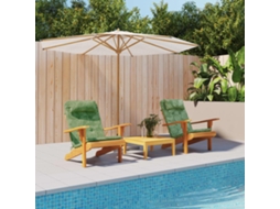 Vidaxl Almofadões Cadeira Adirondack 2 Pcs Tecido Oxford Padrão Folhas