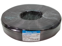 Cabo Telefônico Logilink 100 M 4 Núcleos Plano Branco LOGILINK PROFESSIONAL