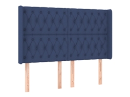 Cabeceira de cama MAISON EXCLUSIVE com tecido Abas Blue (147x16x118 cm)