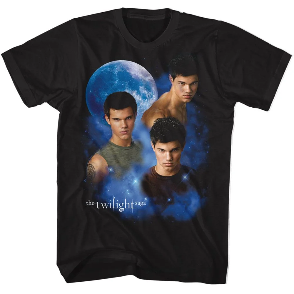 Rockinstone Twilight Movie Jacob And Moon Black Adult T-shirt Size:s