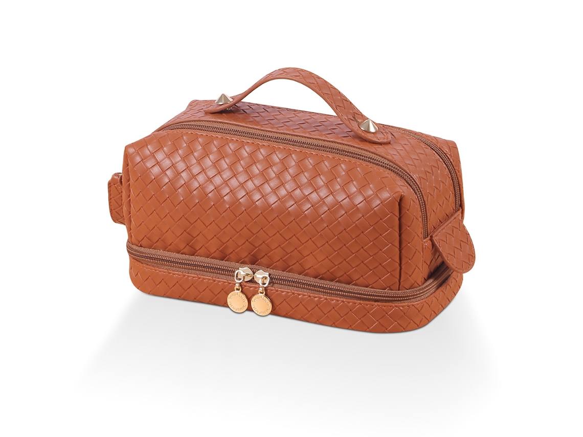 Bolsa de Maquiagem de Grande Capacidade para Mulheres em Couro Pu Impermeável NEVEANCE