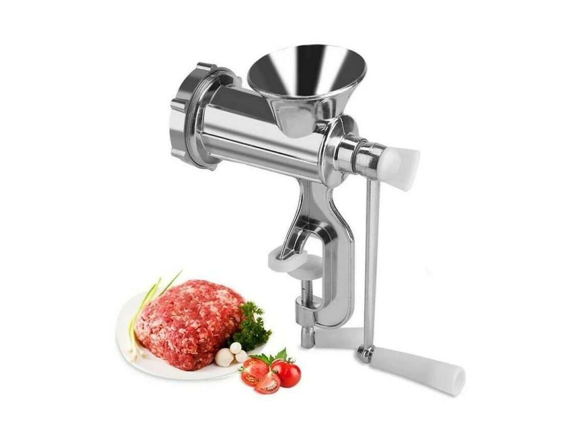 Máquina De Moer Carne Tipo 8 Moinho Picador Manual De Alumínio KMT