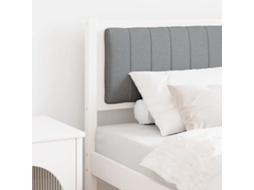 Vidaxl Cabeceira Estofada Branco 80 Cm Madeira De Pinheiro Sólida