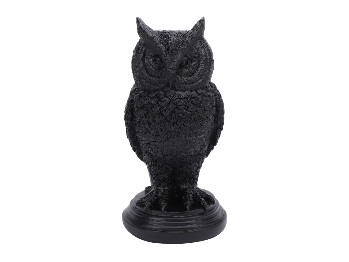 Suporte De Velas Gótico Ornamental Coruja Resina Casa