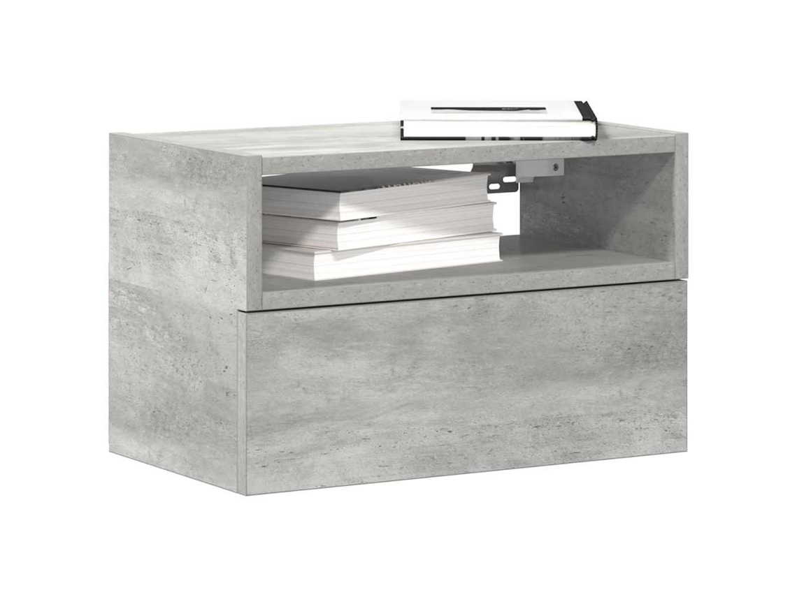 Vidaxl Mesas De Cabeceira De Parede 2pcs 45x26x28,5cm Cinzento Cimento