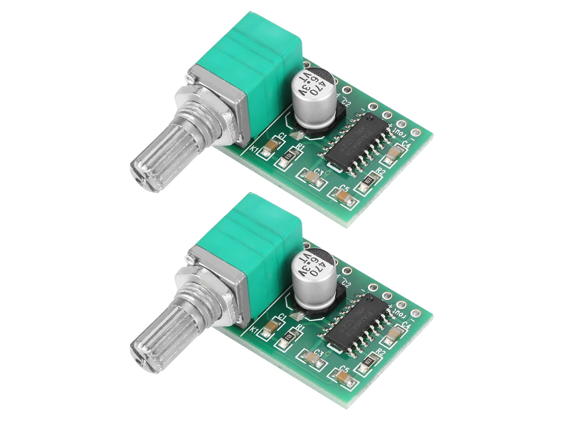 2 Peças Placa Amplificador Digital Pam8403 Mini Usb 5v com Controle de Volume