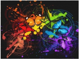 Manta de Flanela Macia e Quente com Estampa Artística Borboletas Grafites 203 2 X 152 4 Cm, Macio, Quente, Ide