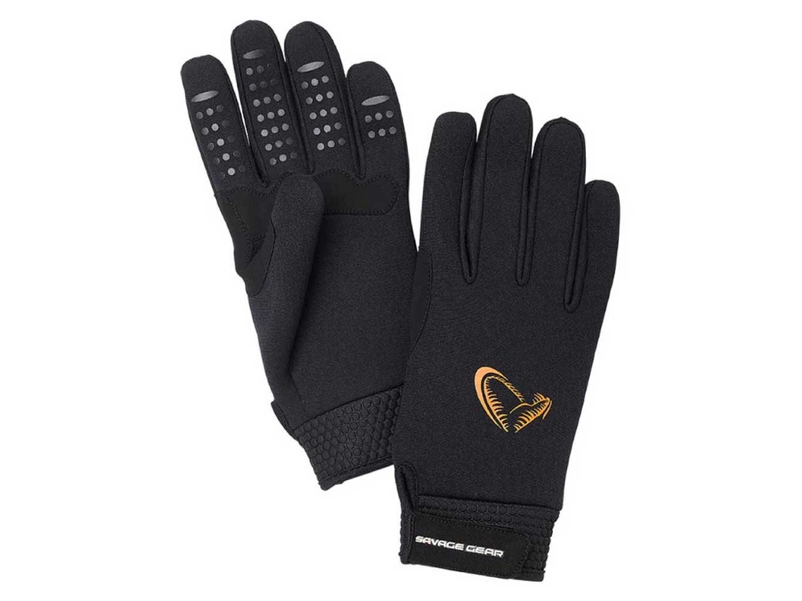 Luvas Longas De Neoprene Stretch Preto L Homem SAVAGE GEAR