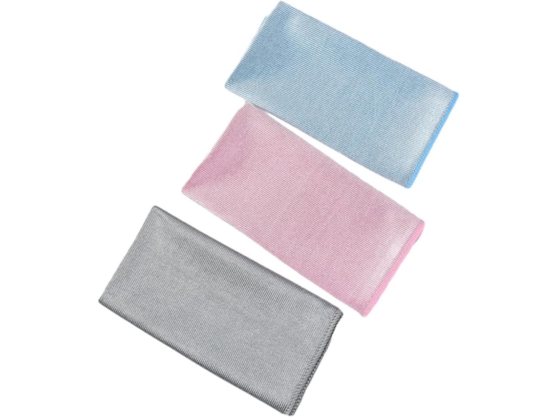 Conjunto De 3 Panos Prato Microfibra Para Lavar Louça E Limpar Superfícies Lisas.