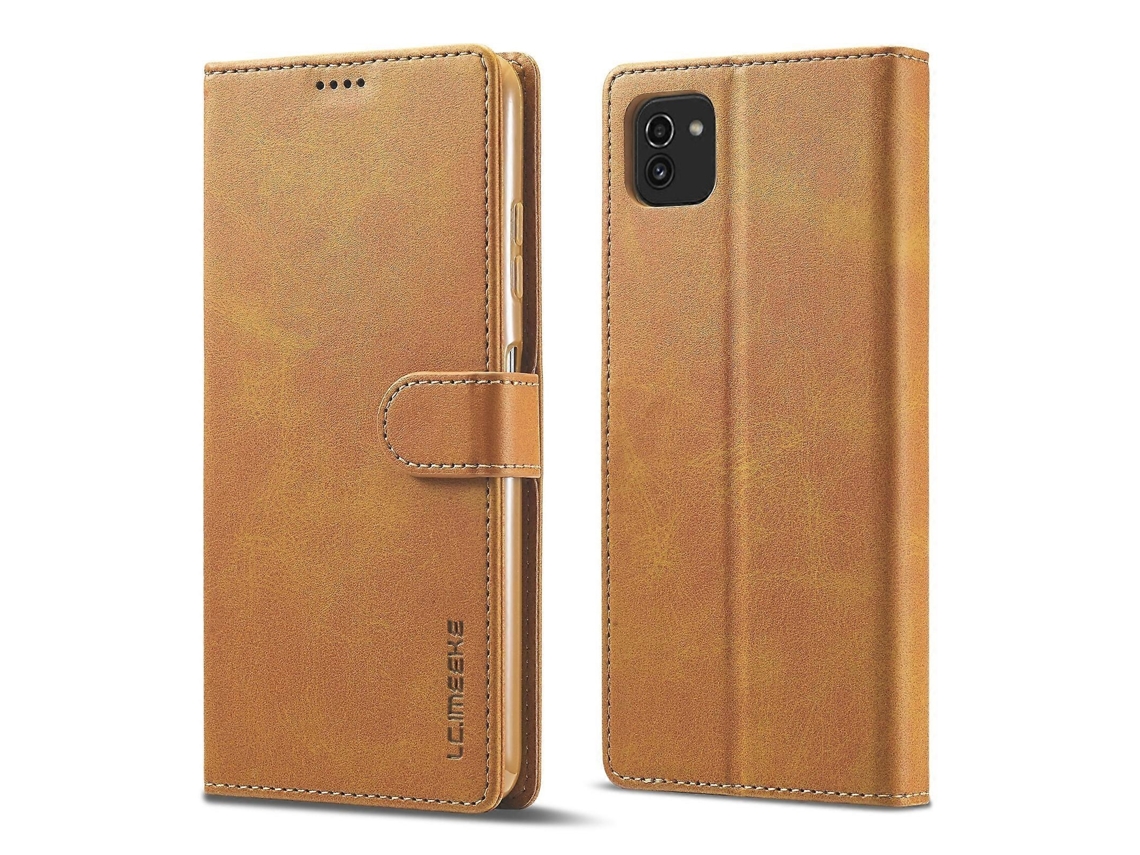 Capa Couro Para Samsung Galaxy A03, Elysve