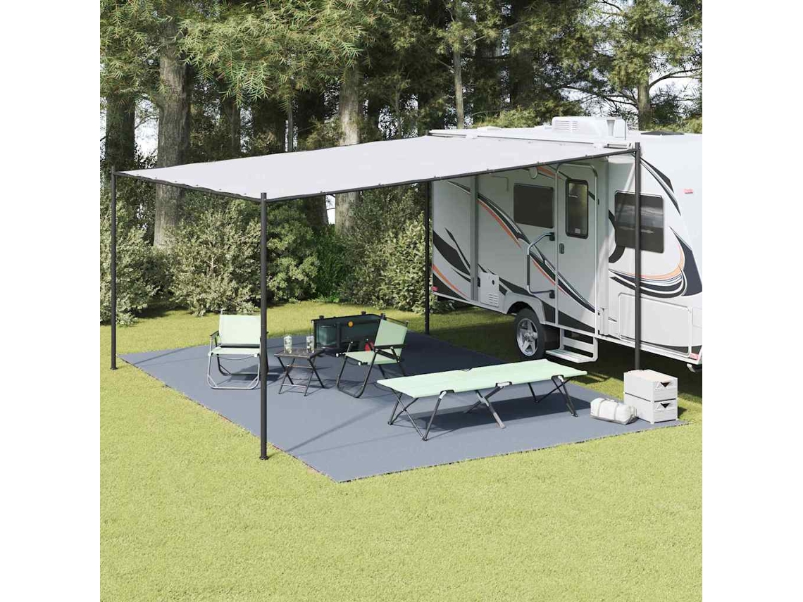 Vidaxl Tapete Para Barraca Azul E Cinza 600 X 250 Cm Polietileno