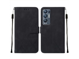 Capa Slots Clipe Cinto para Oppo Oppo Find X3 Neo HONGWE. Textura Macia com Porta-Cartões Preto