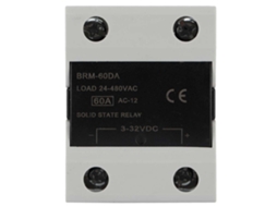 Relé de Estado Sólido 24 480VAC 60A para automação industrial BRM 60DA S/MARCA