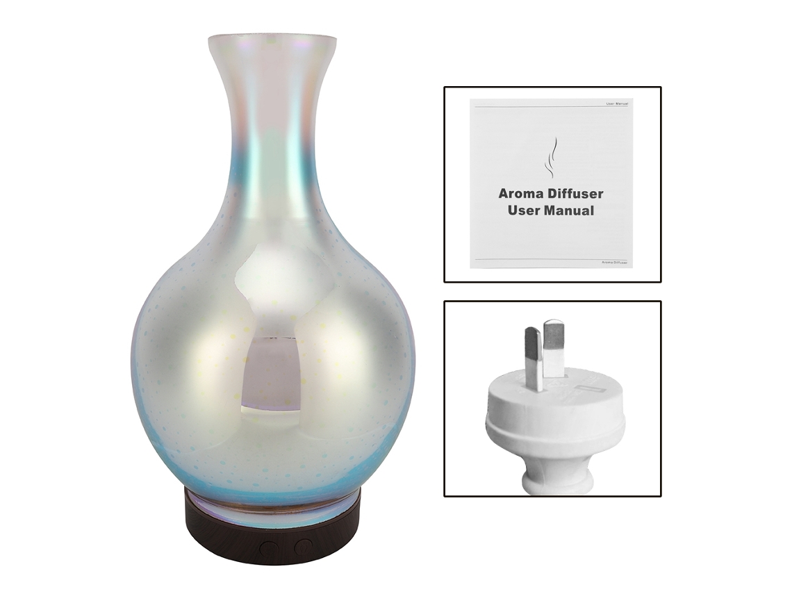 Laxiscreed Aromatizador Ultrassônico E Umidificador De Vidro 3d Silencioso Para O Lar