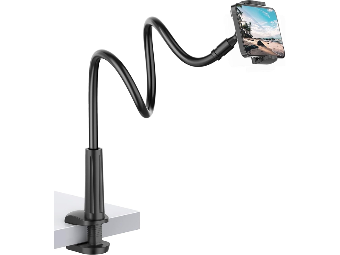 Suporte com braço flexível de 76 cm, ajustável para cama, para dispositivos de 4,7 a 7 polegadas ZYBLSSBB