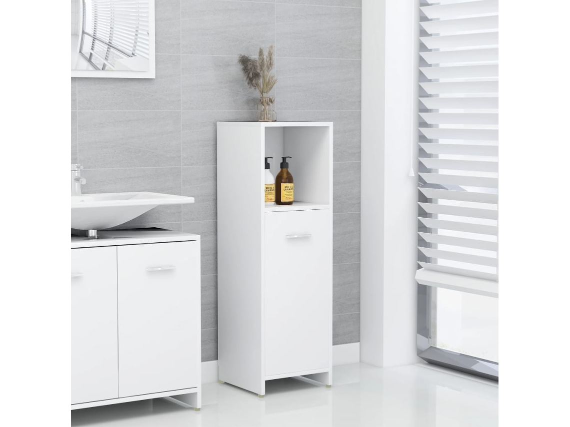 Vidaxl Armário De Casa De Banho Derivados De Madeira Branco