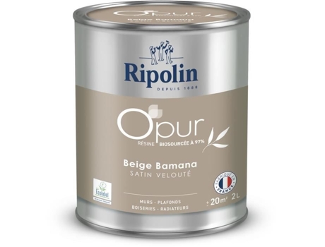 Opur Murs Boiseries Radiadores Bege Bamana Cetim Aveludado Ripolin 2 L