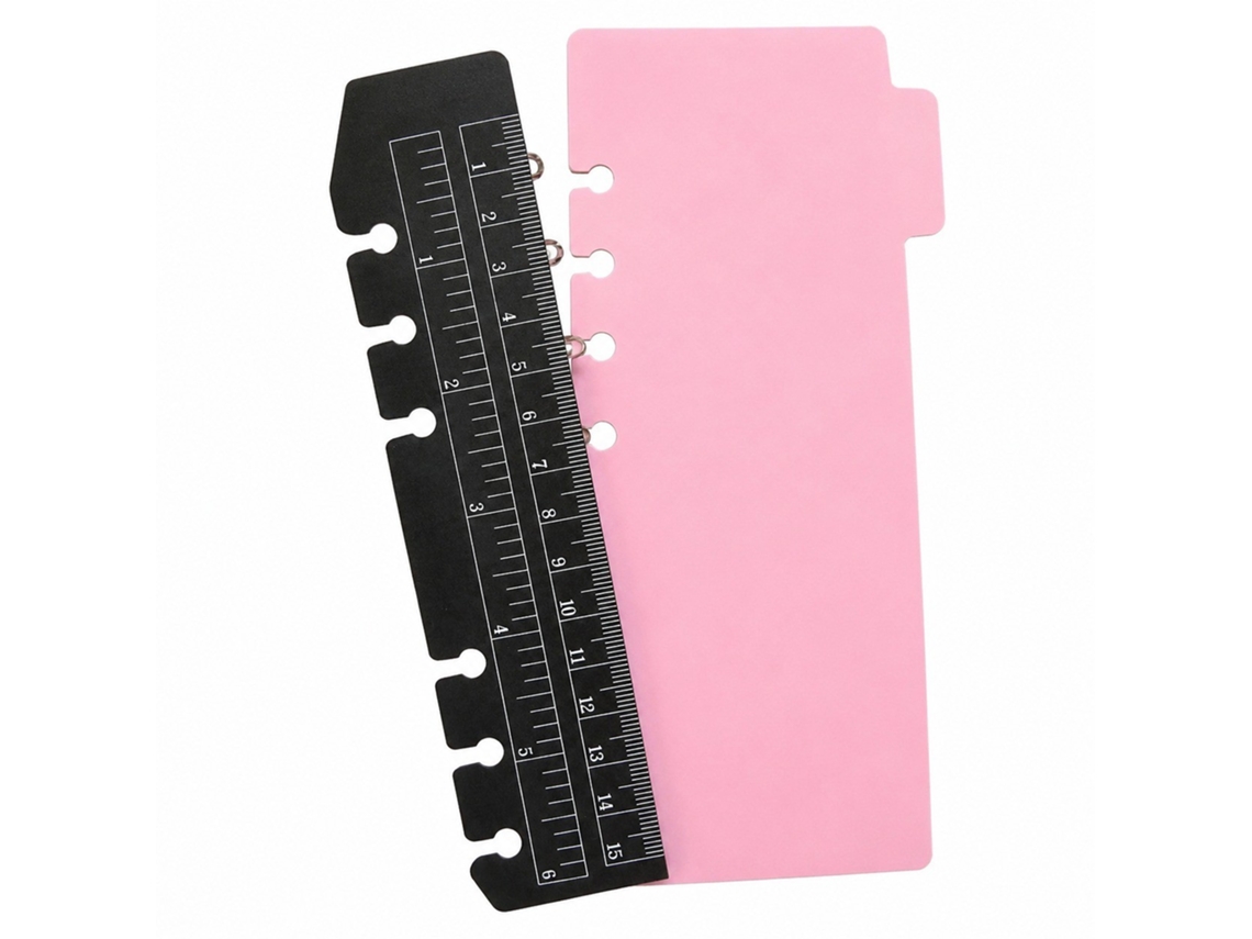 Multifunctional Bookmark Ruler, Preto, Pp, 22cm, Para Reading E Measuring