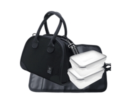 Set Lancheira SMARTLUNCH Eve Preto 2 Marmitas e Individual