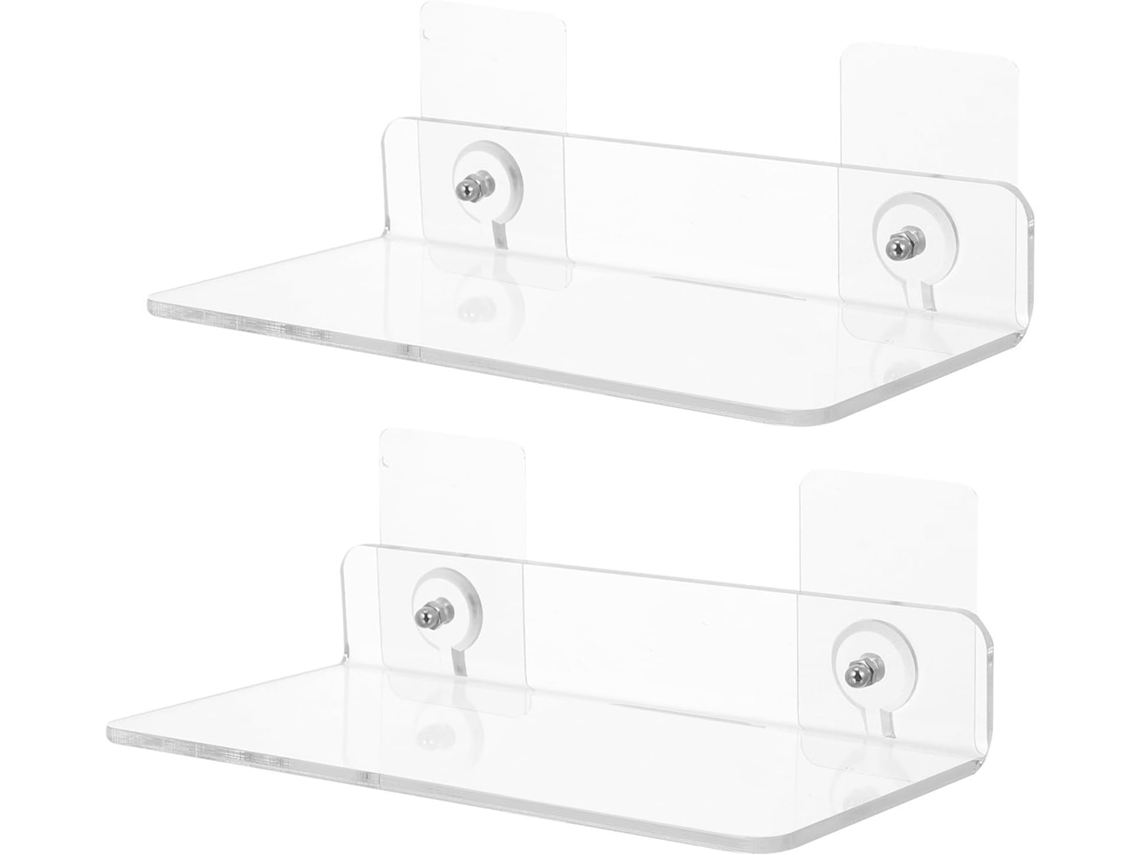 Suporte De Parede Para Banheiro Uonlytech, Conjunto Com 2 Peças, Em Acrílico, Ideal Para Condicionador E Shampoo