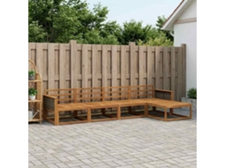 Vidaxl Conjunto De Sofás Para Exterior 5 Pcs Natural