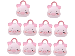 Solustre 10-caixas De Doces Com Estampa Porquinho Rosa, Lembrancinhas De Papel Dobráveis Para Festas Aniversário