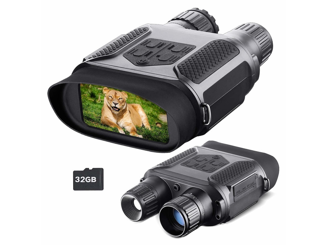 Visão Noturna Binóculos 32gb 7x Hd Ir 1300pés/400m Câmera Caça Acampamento Aventura Preto Bestvite