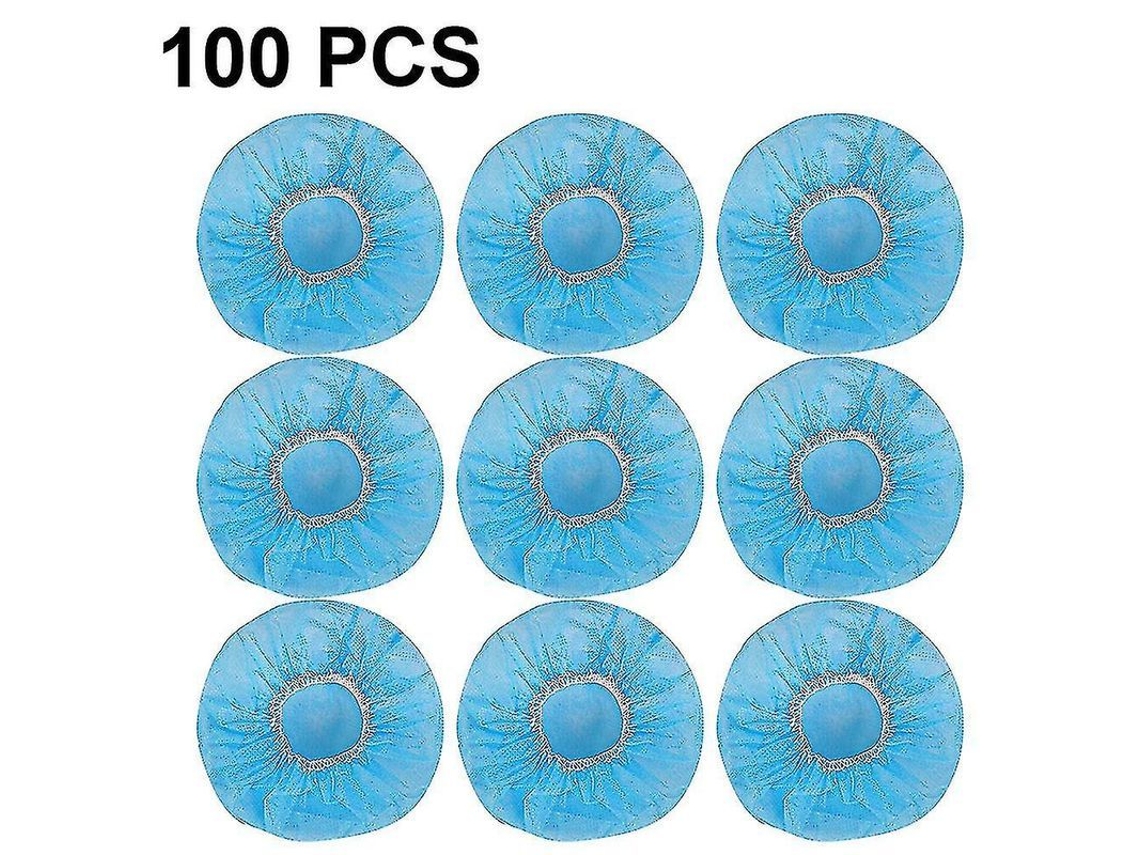 YURU 100 capas descartáveis para fones de ouvido têxtil não tecido, estilo abutre/gaming, azul