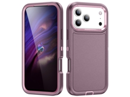 Capa Híbrida Extremamente Resistente A Impactos Para Iphone 17 Pro, Roxa.