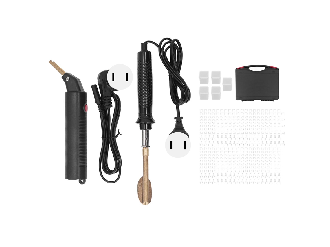 Kit Soldador de Plástico com Pistola de Reparo de Parachoque e Grampo Quente 110V S/MARCA