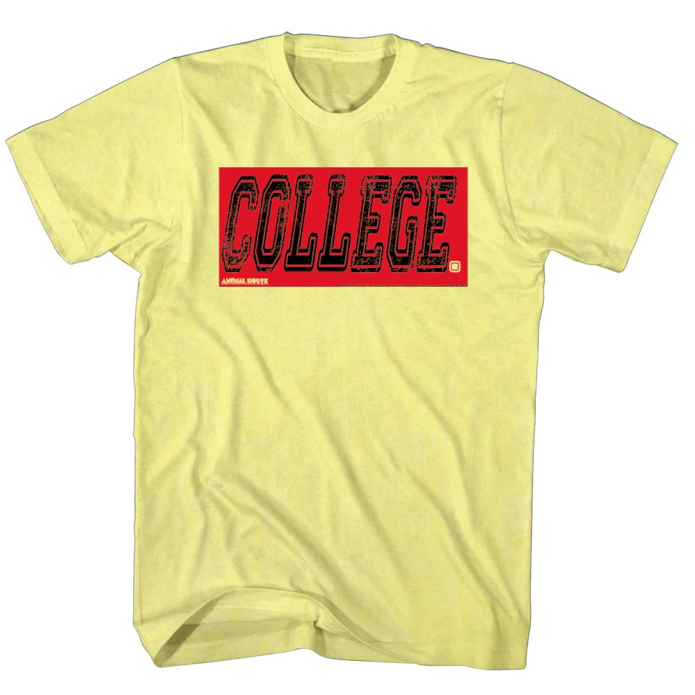 Unisex Adult T-shirt Rockinstone Animal House Movie College Oby Solid Yellow Sizes