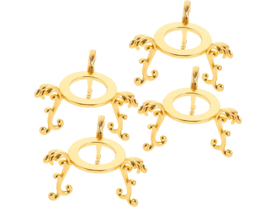 Suporte De Metal Para Esferas Cristal Angooily, Conjunto De 4 Peças, Para Exibição Em Mesa Base Criativa De Cristal