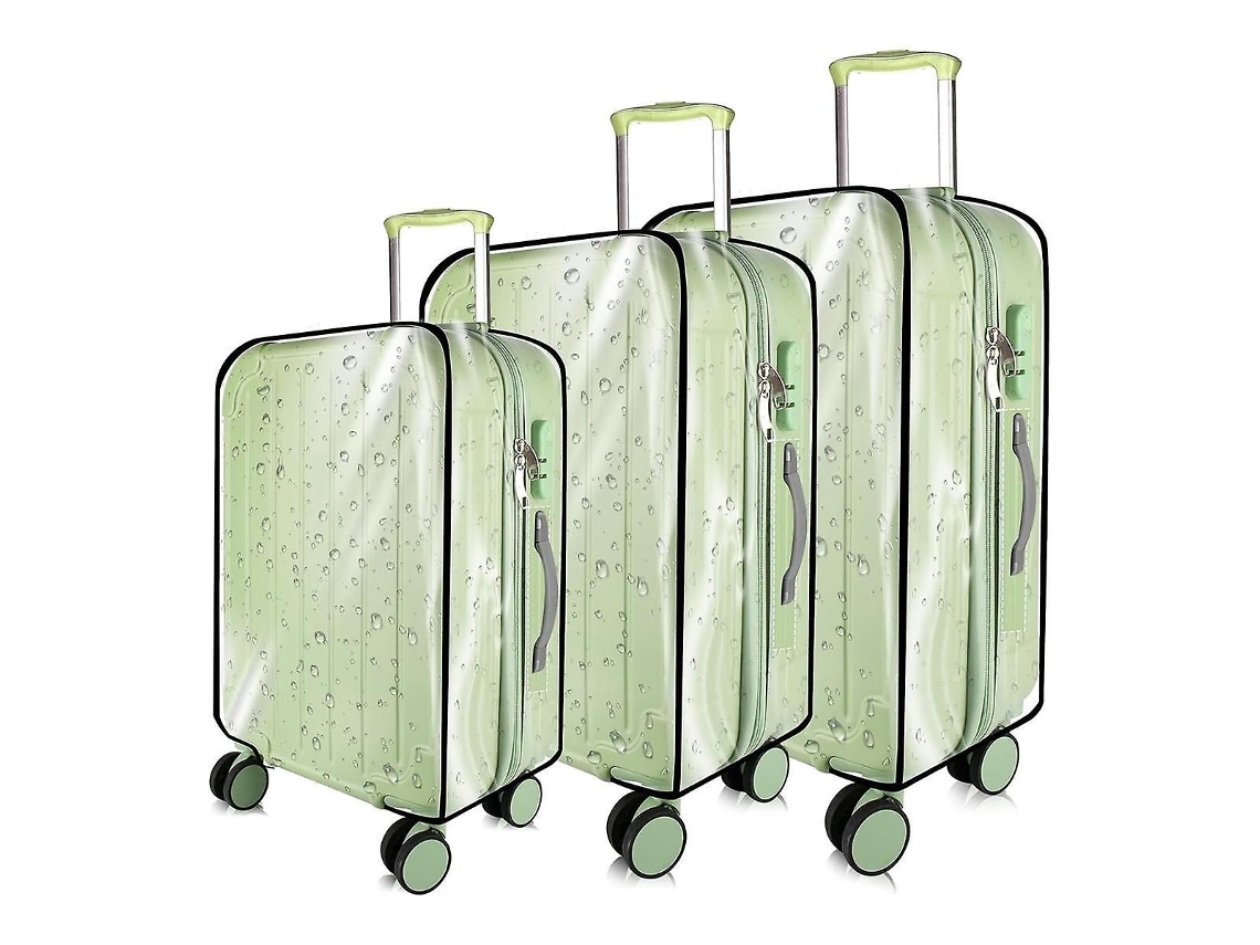 3 Protetores De Bagagem Transparentes E Espessos, 20/24/28 Polegadas, Capas De Pvc Para Mala De Viagem, Impermeáveis E À Prova De Pó