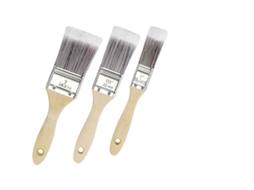 Kit de pincéis planos com cabo de madeira, para pintura, 3 peças S/MARCA