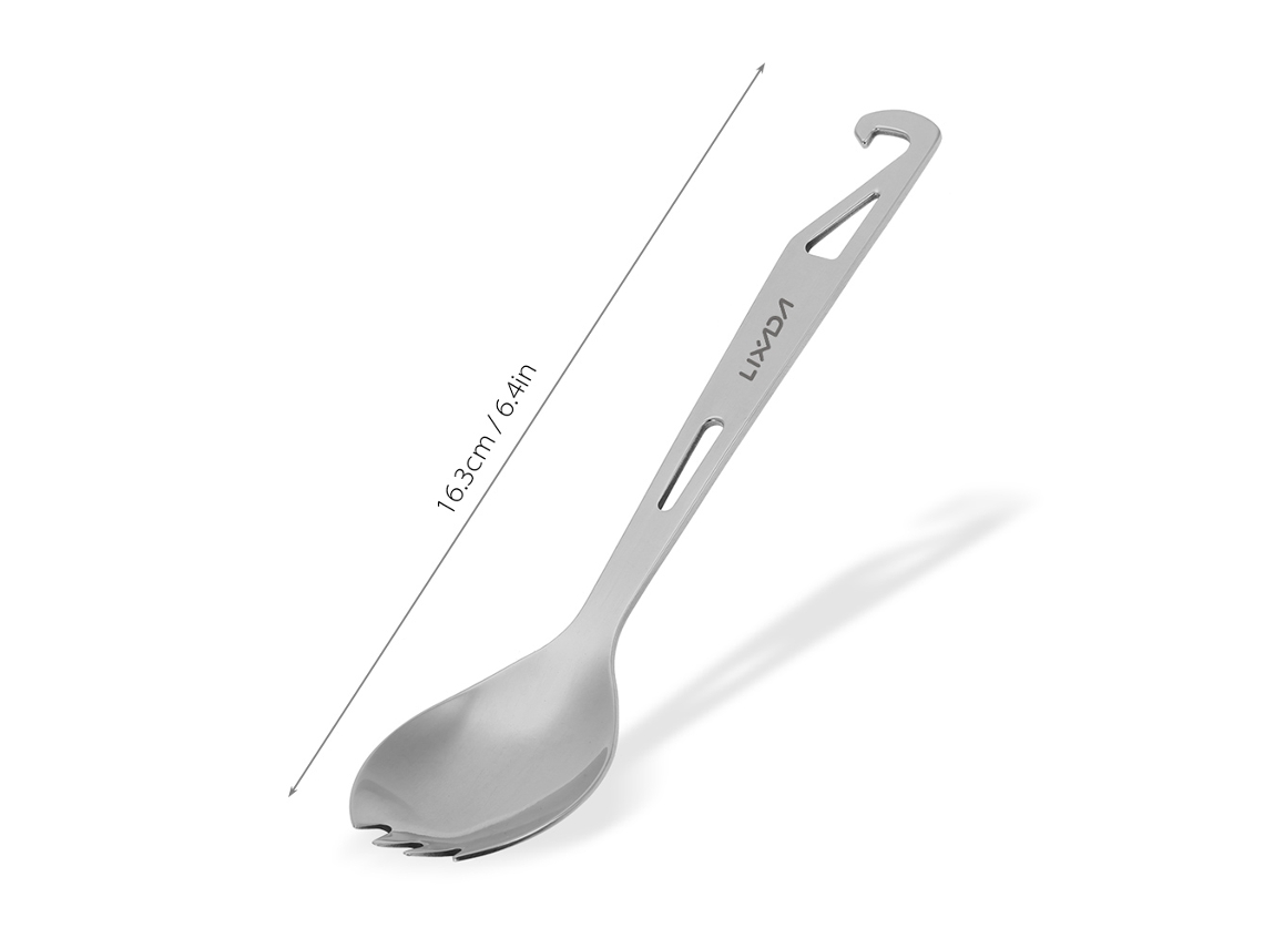 Colher Garfo Inox com Abertura de Garrafas para Camping