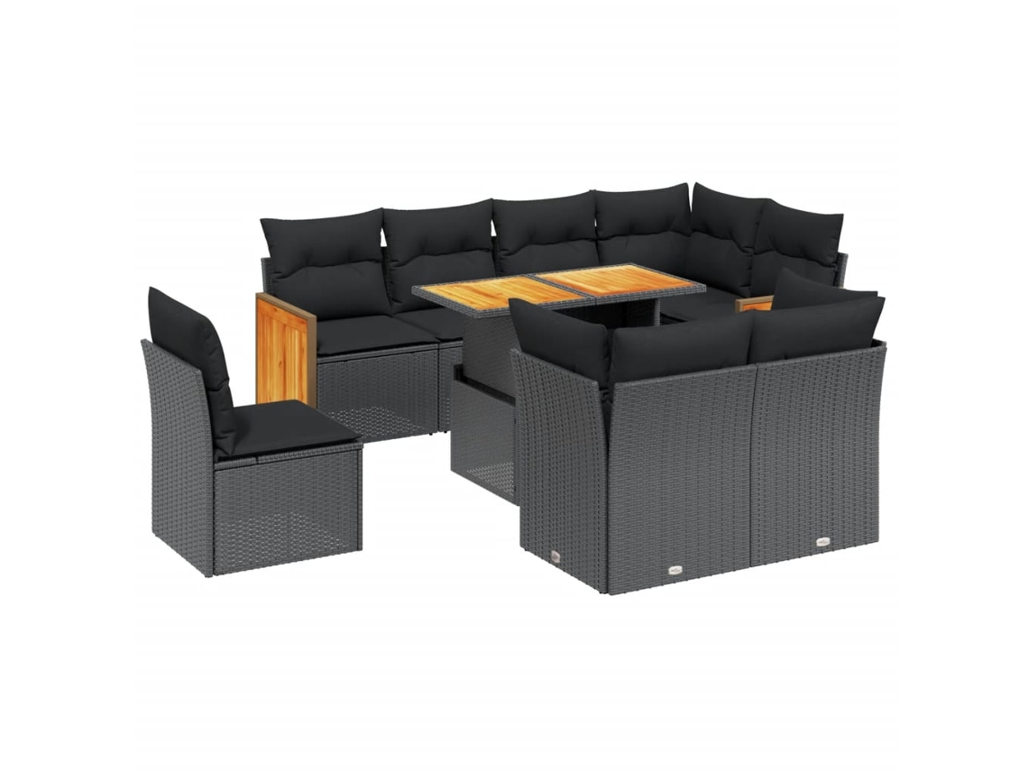 Garden Sofa Set, Garden Sofa Sets Vidaxl Preto Rattan / Vime (n/a)