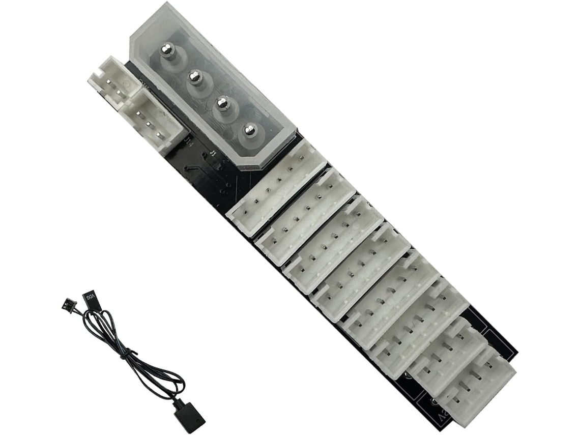 Controlador Argb Para 6 Ventoinhas E 2 Fitas De Led Com Fácil Configuração.