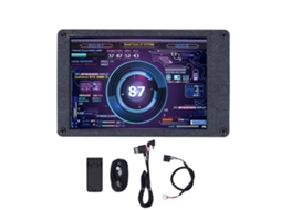 Tela Mini Usb 3,5 Polegadas Ips com Brilho Ajustável, Monitor de Temperatura da Cpu e Ram para Windows com Cabo em L