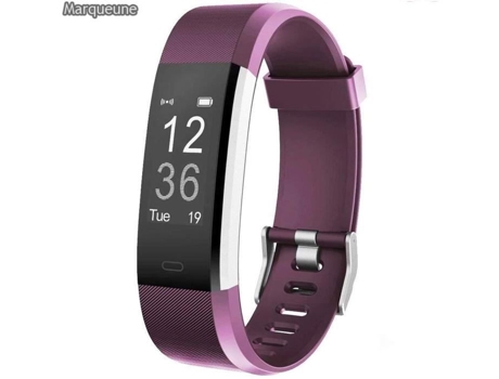 Relógio Conectado Smartwatch MARQUEUNE À Prova D'Água Ip68 Monitor de Sono para Iphone Samsung Huawei Roxo